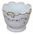 Late 20th Century Herend Blue Garland Ribbed Porcelain Cachepot Vase Bowl Jardiniere Pot 7" For Sale