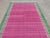 Not Yet Made - Made To Order Handmade Cotton Rug, Raspberry with Forest Green Geometric Border and Cream Fringe - 6'x9' For Sale - Image 5 of 10