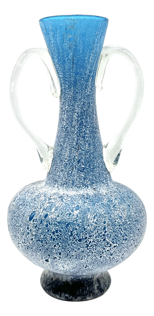 Large Etruscan Style A Scavo Murano Glass Amphora Vase, 1960s