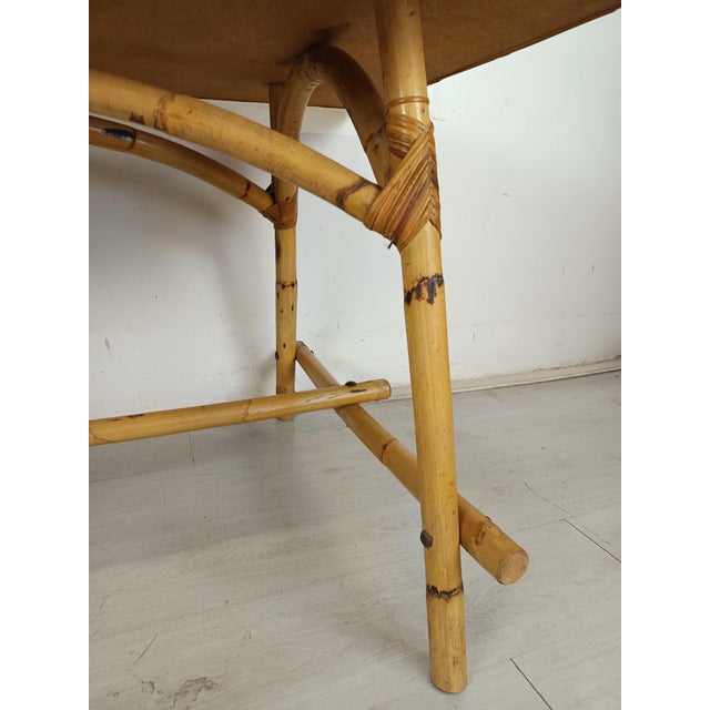 Vintage Rattan Table, 1950s For Sale - Image 12 of 18