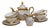 Mid-Century Porcelain Tea Set from Edelstein Bavaria, 1930s, Set of 10 For Sale