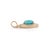 Metal Art Deco 1.43ct Turquoise & Baguette Diamond Halo Pendant in 14k Gold For Sale - Image 7 of 14