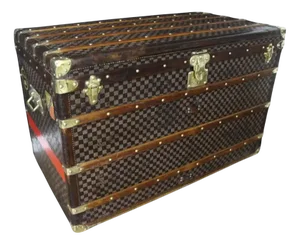 Large Steamer Trunk in Checkers Canvas from Louis Vuitton