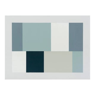 Contemporary Abstract Acrylic/Gouache on Wood Painting "Grey Test Pattern 1" by Tom McGlynn For Sale