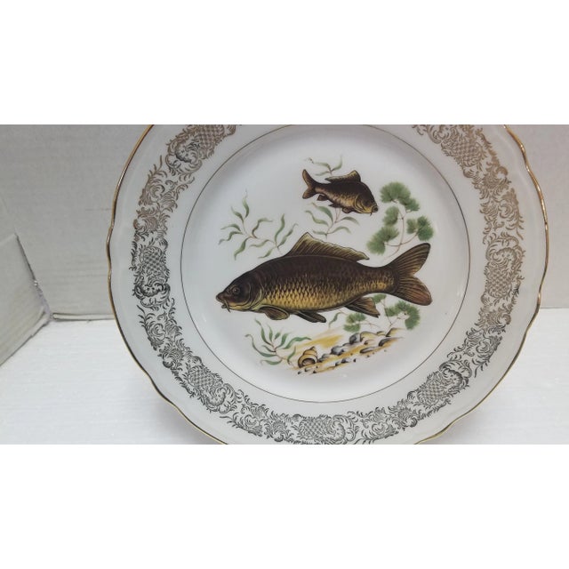 1950s 1950s French Hand Painted Porcelain Dinnerware - Set of 13 For Sale - Image 5 of 12