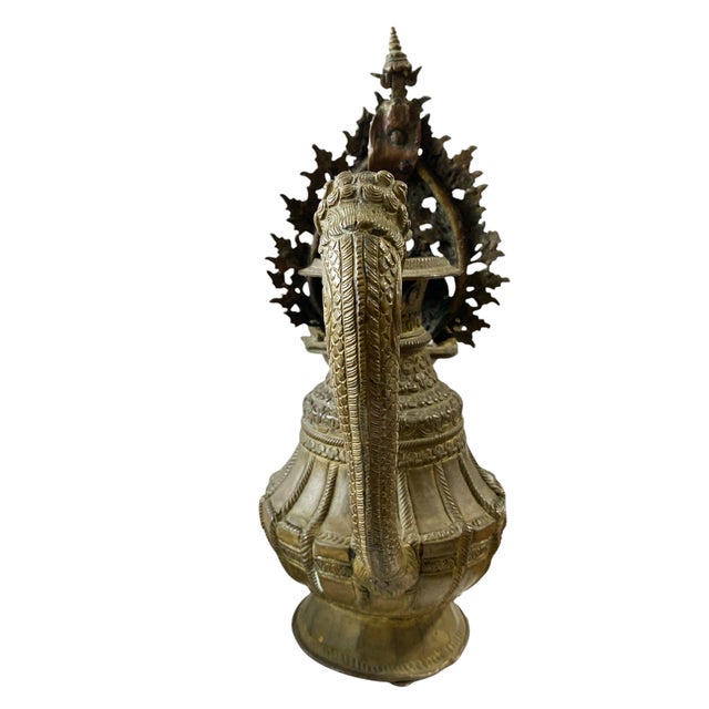 Metal Rare 19th Nepalese Bronze Ritual Vessel W/Dieties For Sale - Image 7 of 11