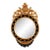 Italian Hand-Carved Oval Wall Mirror With Black and Gold Frame For Sale