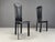 Vintage Black Leather Dining Chairs, 1980s, Set of 4 For Sale - Image 7 of 10