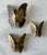 Brass Set of 3 Vintage Mid Century Brass Butterfly Wall Hangings For Sale - Image 8 of 8