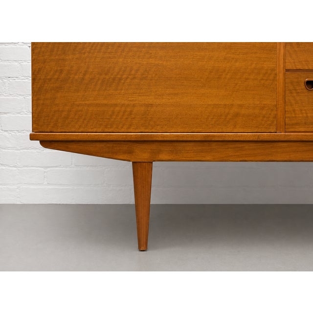 Mid Century Modern Walnut Credenza by Alfred Cox, Made in England, C. 1960’s For Sale - Image 14 of 18