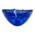 Kosta Boda Contrast Blue Swirl Crystal Art Glass Bowl by Anna Ehrner For Sale