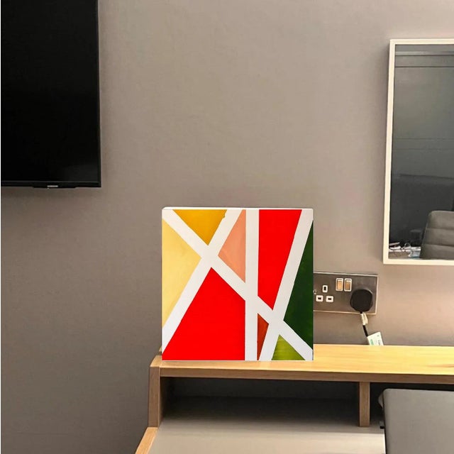 Paint "Autumn Kites" Contemporary Original Geometric Abstract Painting by Shabs Beigh For Sale - Image 7 of 9