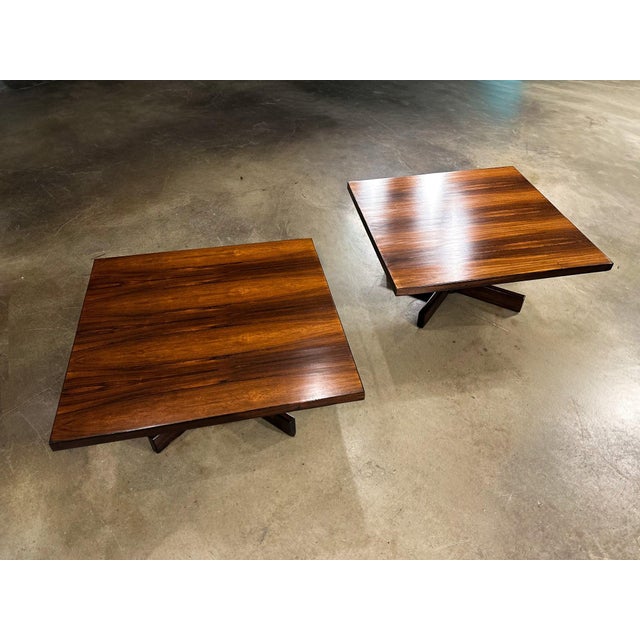 Jorge Zalszupin Chanceler Side Tables in Rosewood and Metal, Jorge Zalszupin, 1960s For Sale - Image 4 of 16
