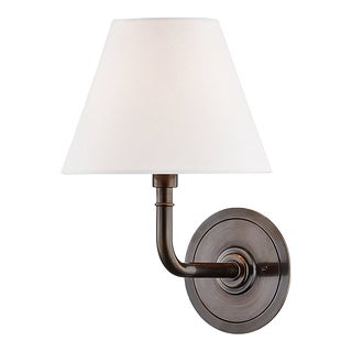 Hudson Valley Lighting Mark D. Sikes Signature No.1 1-Light Wall Sconce, Distressed Bronze For Sale