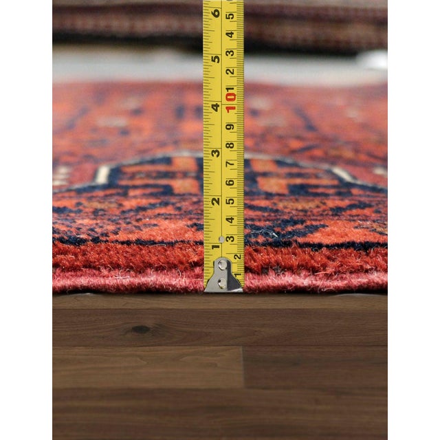 Pasargad Home Yamoud Burgundy Wool Area Rug, 2'10'' X 9' 5'' For Sale - Image 4 of 4