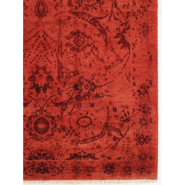 1980s Hand-Knotted Persian Transitional Rug 5'6" X 8'0" For Sale - Image 4 of 5