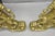 Mid 20th Century French Empire Renaissance Brass Lion Coat of Arms Cannonball Andirons - A Pair For Sale - Image 9 of 14