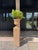 Wood Pair of Rattan Urns on Pedestals For Sale - Image 7 of 8