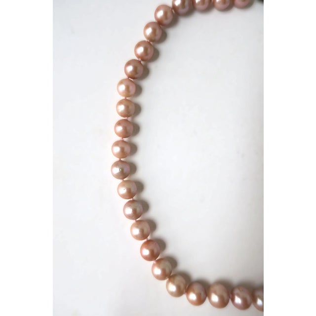 Pink Pearl Necklace, Circa Early-20th Century For Sale - Image 9 of 11
