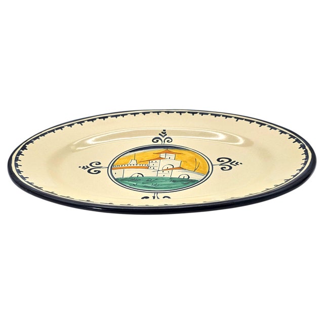 Late 20th Century Corso Dei Fiori “Casolare” 15” Serving Platter, Hand Painted Maiolica For Sale In San Francisco - Image 6 of 11
