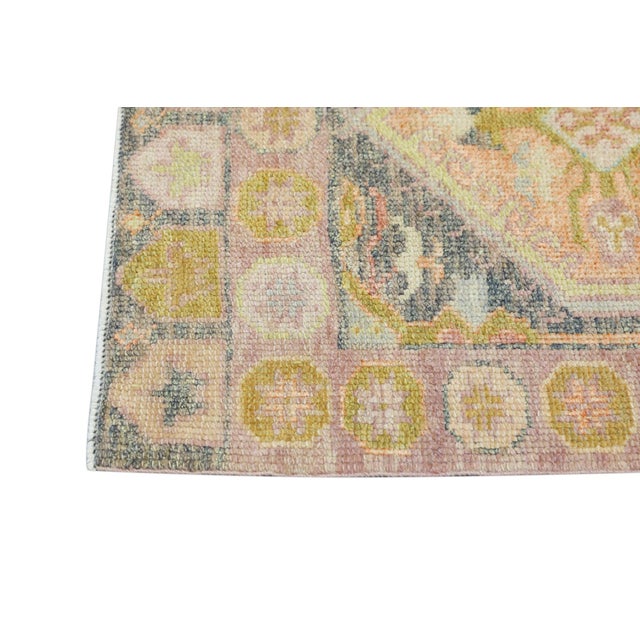Early 21st Century Oriental Hand Knotted Rug Turkish Oushak 2'4" x 3'1" For Sale - Image 5 of 9
