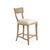 Carvell Cane Back Counter Stool - Natural Linen / Weathered Oak Frame For Sale - Image 4 of 4
