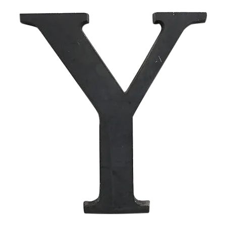 Vintage Aluminum Letter Y For Sale