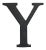 Vintage Aluminum Letter Y For Sale