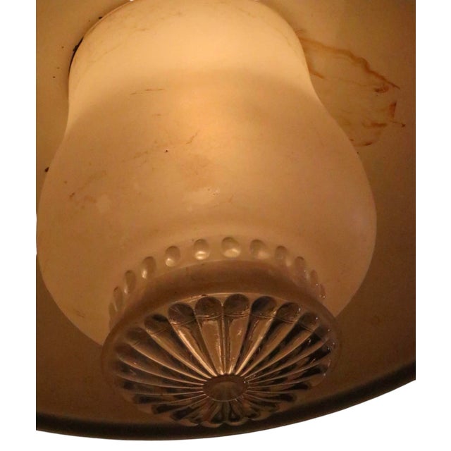 Copper Mid 20th Century Kitchen Chandelier Copper Finish With Glass Shade by the Progressive Mfg.Co. For Sale - Image 8 of 14