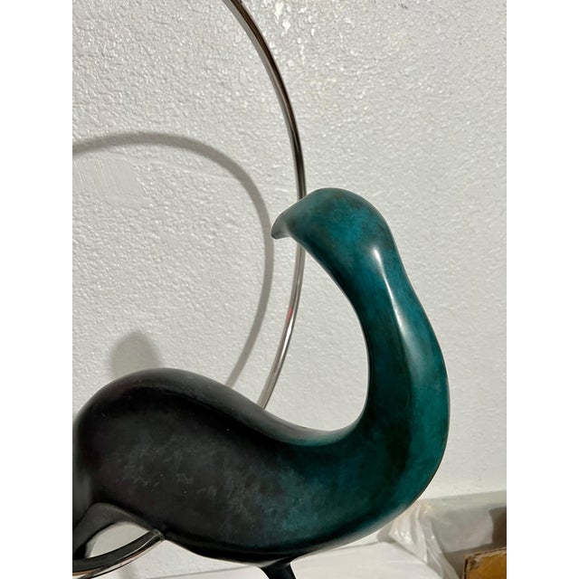Colin Webster Watson, Large Bronze Modernist Biomorphic Sculpture Abstract Bird Colin Webster Watson For Sale - Image 16 of 18