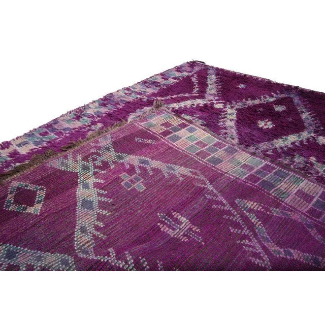 Purple Vintage Purple Beni M'Guild Moroccan Rug, 06'06 X 08'09 For Sale - Image 8 of 10