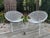 Maurizio Tempestini Tempestini Oversized Radar Chairs Powder Coated White - A Pair For Sale - Image 4 of 8
