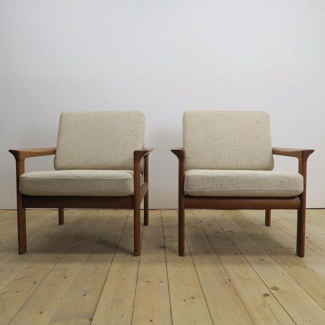 Brown Teak Lounge Chairs from Komfort Møbler, Denmark, 1960, Set of 2 For Sale - Image 8 of 17