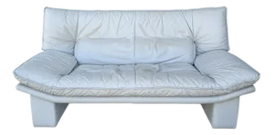 Mid 20th Century Postmodern Nicoletti Italia Gray Leather Loveseat