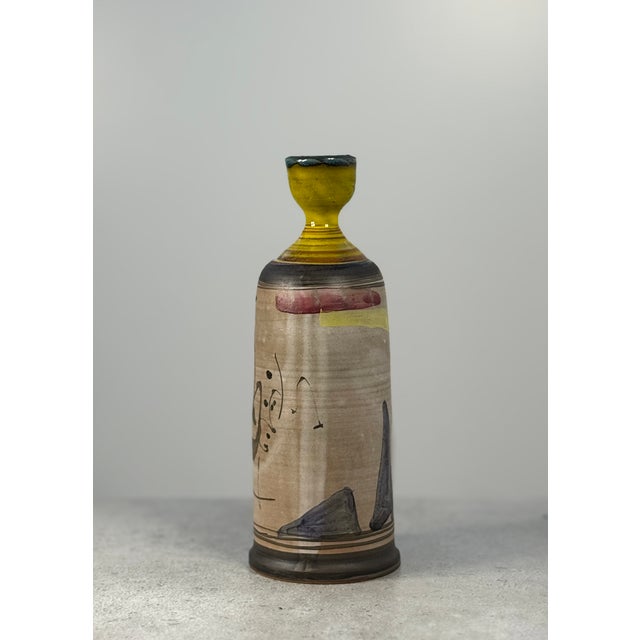 Modern Vintage French Ceramic Vase by Gilbert Portanier, 1970s For Sale - Image 3 of 7