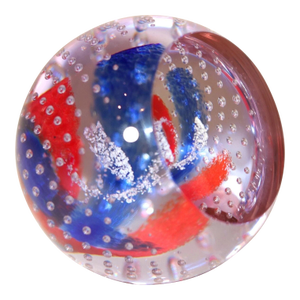 Signed Caithness Sensations Scotland Lhand Blown Art Studio Glass Paperweight