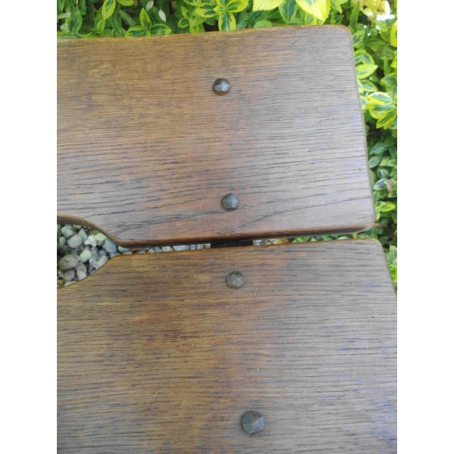 Antique Oak Stools, 1890s, Set of 2 For Sale - Image 9 of 12