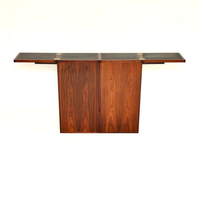 Mid-Century Modern Danish Captain's Bar attributed to Reno Wahl Iversen for Dyrlund, 1960s For Sale - Image 3 of 14