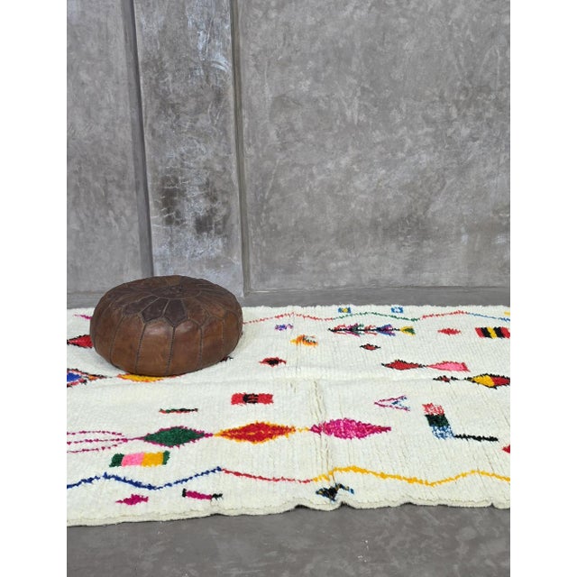 Textile Moroccan Tribal Wool Rug - 8 X 4.9 Ft For Sale - Image 7 of 8