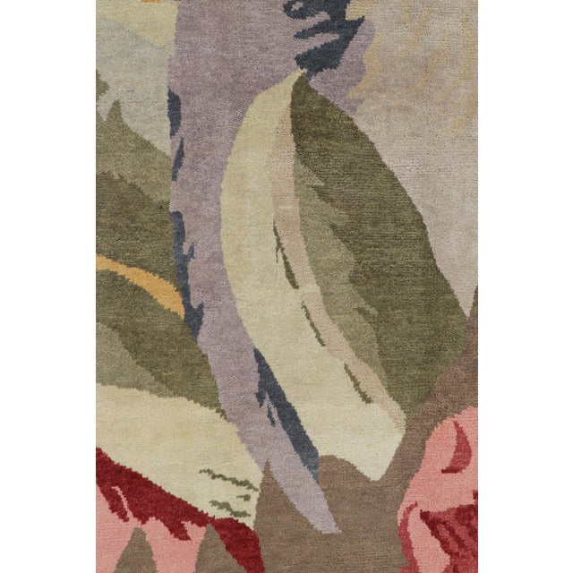 Art Deco Rug & Kilim’s French Art Deco Style Rug in Polychromatic Impressionist Florals For Sale - Image 3 of 7