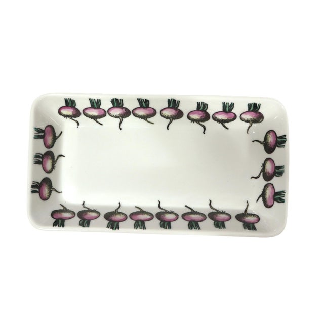 Mid-Century Modern Piero Fornasetti Ceramic Appetizer Set and Tray For Sale - Image 3 of 11