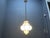 Wrought Iron and White Murano Glass Pendant Light, 1960s For Sale - Image 3 of 17