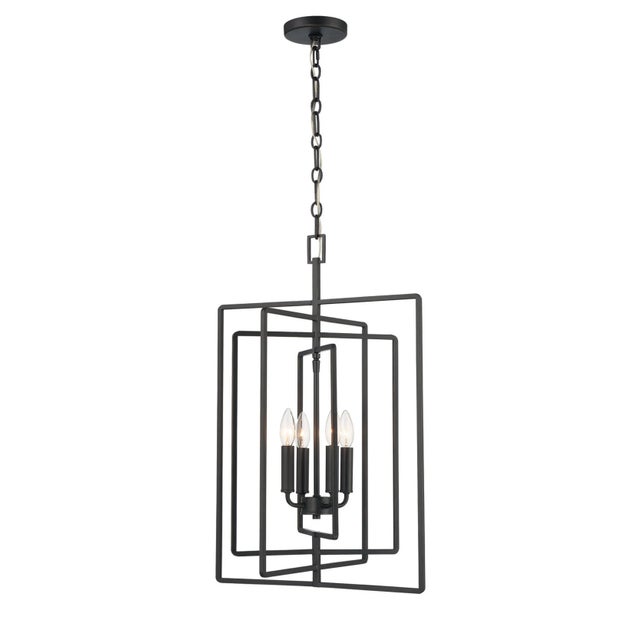 Modern Dalton 4-Light Geometric Pendant For Sale - Image 3 of 9