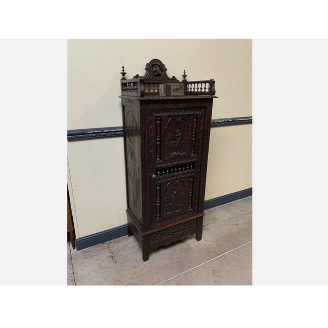 Antique Breton China Cabinet, 1880 For Sale - Image 3 of 10