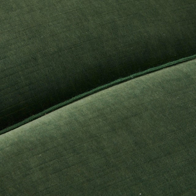 Curved Danish Sofa in Velvet, 1940's For Sale - Image 11 of 11