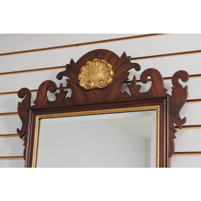Henkel Harris Henkel Harris Chippendale Mahogany Wall Mirror For Sale - Image 4 of 15