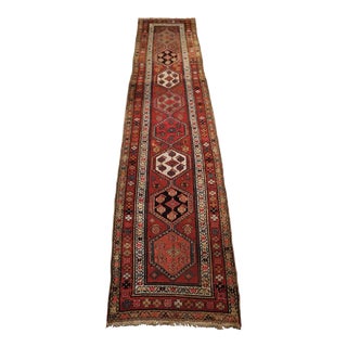 1920s Antique Persian Runner Rug. 3'4"x 13'5" For Sale