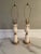 Pair of Early 19th Century Floral Ceramic Lamps With Arms For Sale In New York - Image 6 of 7