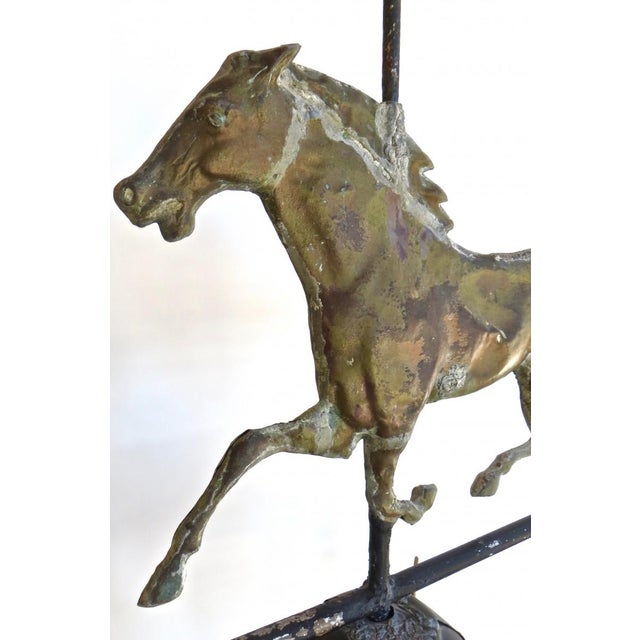 This "Ethan Allen" running horse weathervane was one of the more popular ones manufactured by the prolific copper...