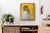 Mid-Century Modern Vintage Mid Century Oil Portrait – African American Male Figure on Yellow Background, Framed (1960s–1970s) For Sale - Image 3 of 10